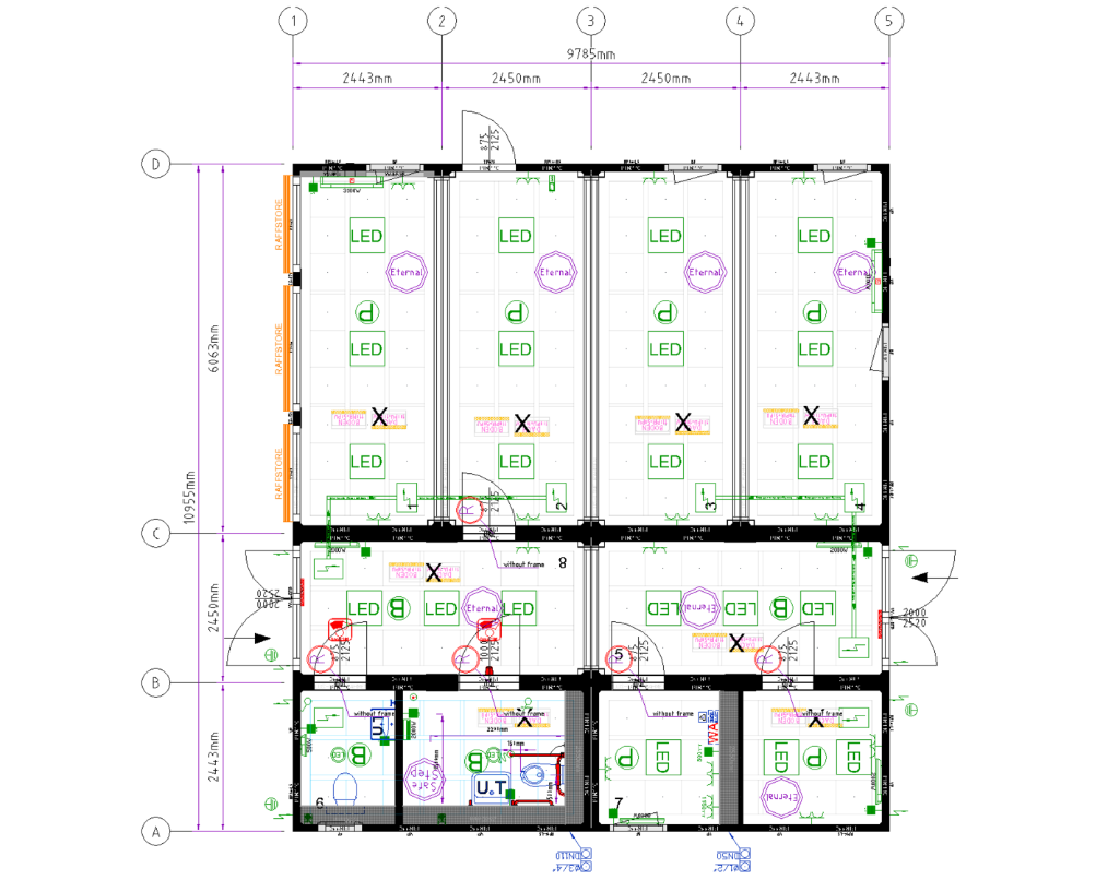 20ft 8 Bay Modular Building
