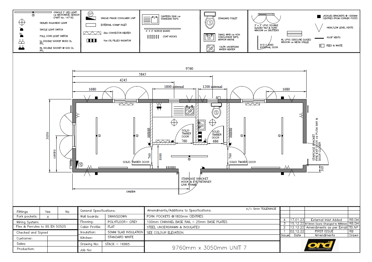 32ft Double Office, Kitchen, Toilet