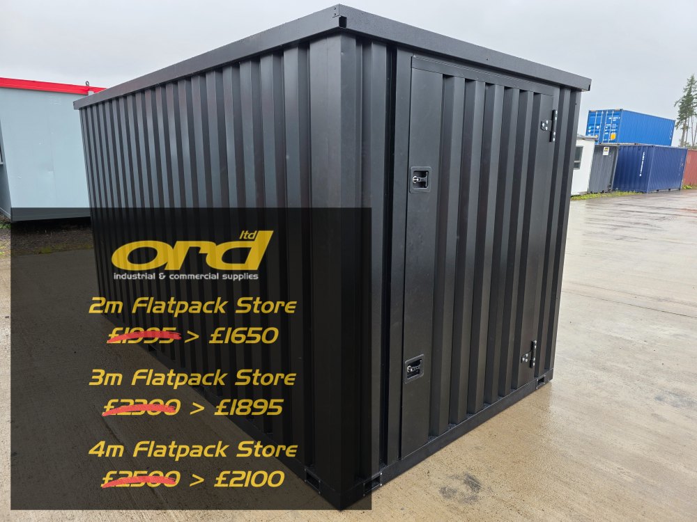Portable Flat Packed Metal Store - Black
