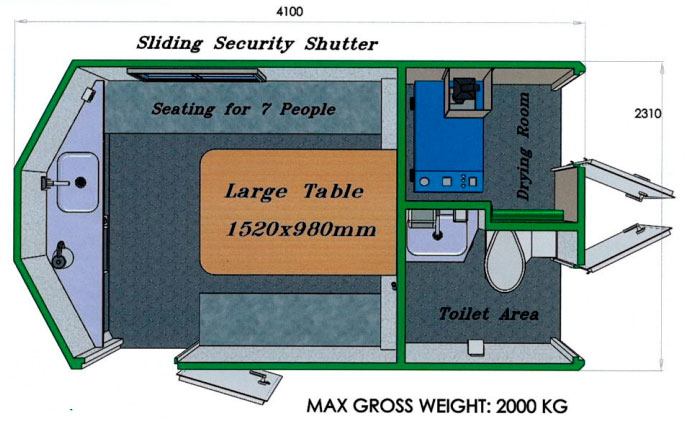 Welfare Unit - EcoSmart 7 Cabin - Canteen, Drying Room, Toilet